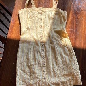 Yellow pin striped dress